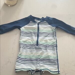 Rugged Butts Navy and White Striped Kids Swimwear size 6-12 months